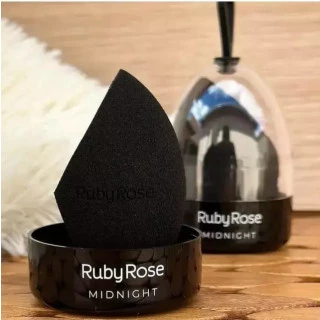 Esponja de Maquiagem Midnight Ruby Rose Cor Preta